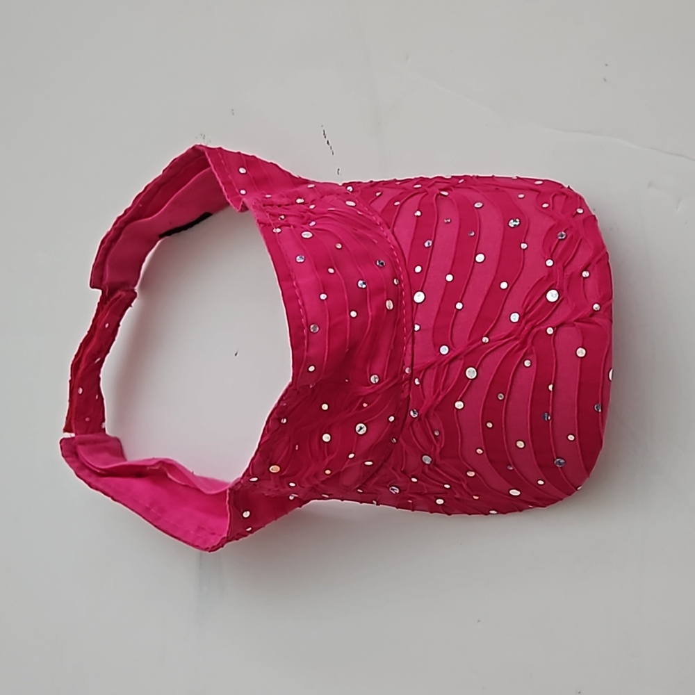 Blingy dark pink visor